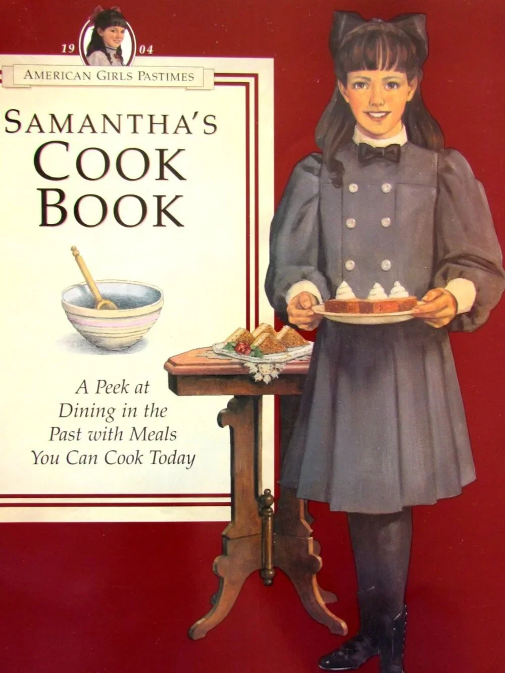AMERICAN GIRL SAMANTHA'S COOKBOOK w EARLY 1900s RECIPES to COOK, VINTAGE 1994
